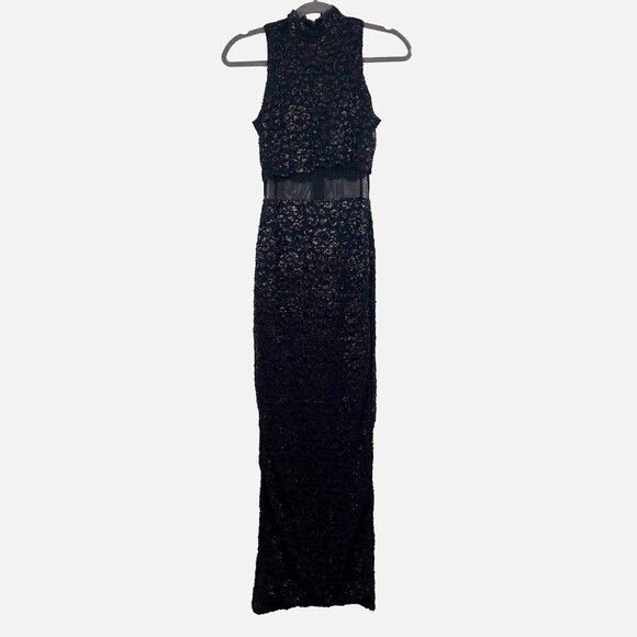Blondie and Me by Linda Bernell Deep Navy/Black Formal Evening Dress - Picture 1 of 15